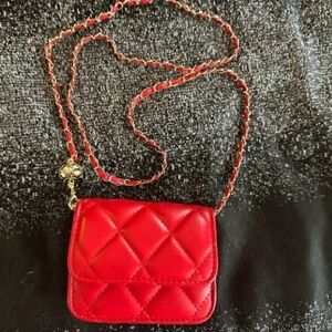 Red Quilted Crossbody Bag